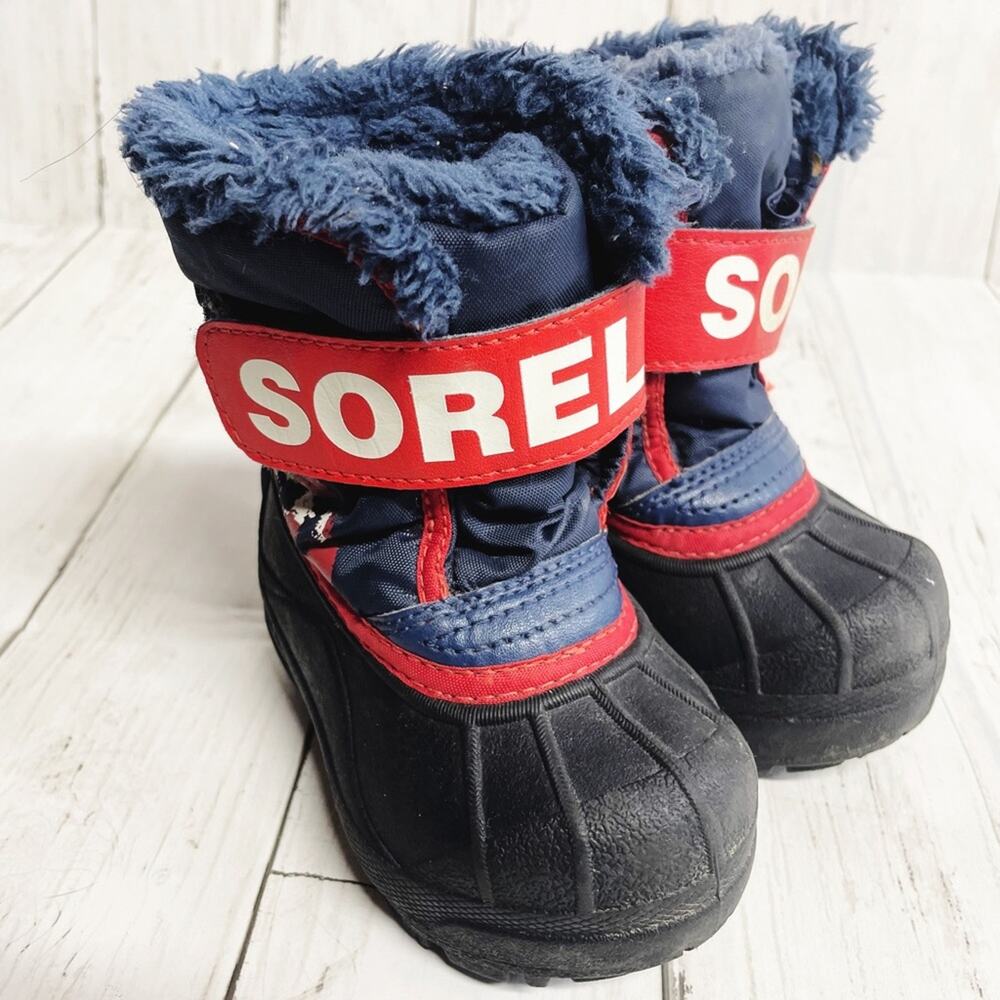 Sorel Commander Blue and Red Snow Boots Toddler Size 5